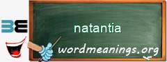 WordMeaning blackboard for natantia
